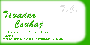 tivadar csuhaj business card